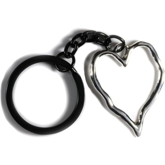 Heart Keychains for Women - Crooked Heart Keychain - Picture 1 of 5